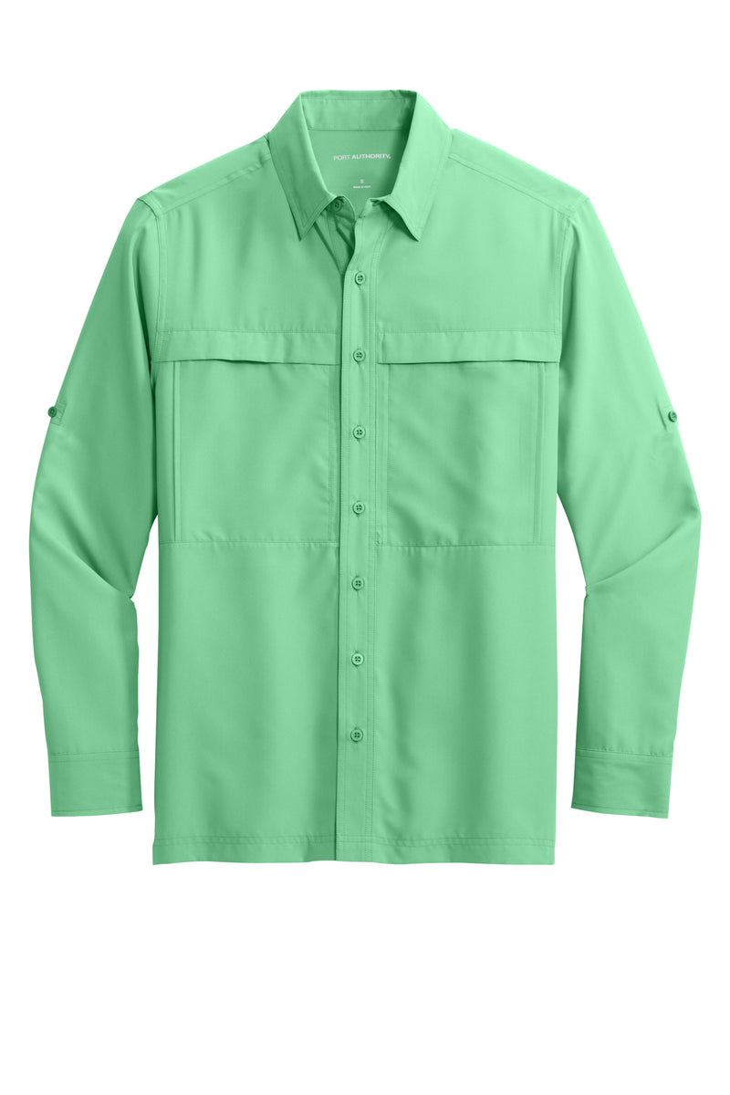 Port Authority Long Sleeve UV Daybreak Shirt - Bright Seafoam
