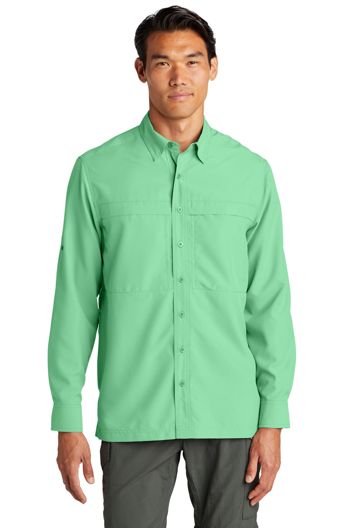 Port Authority Long Sleeve UV Daybreak Shirt - Bright Seafoam