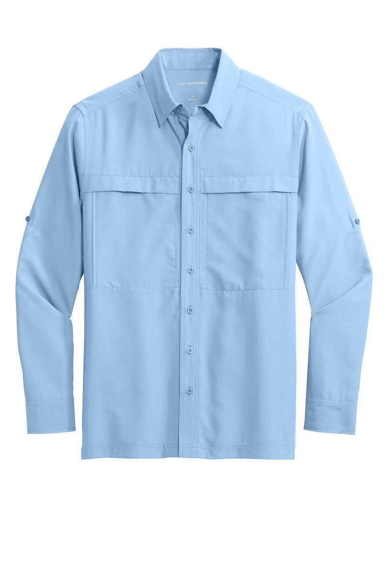 Port Authority Long Sleeve UV Daybreak Shirt - Light Blue