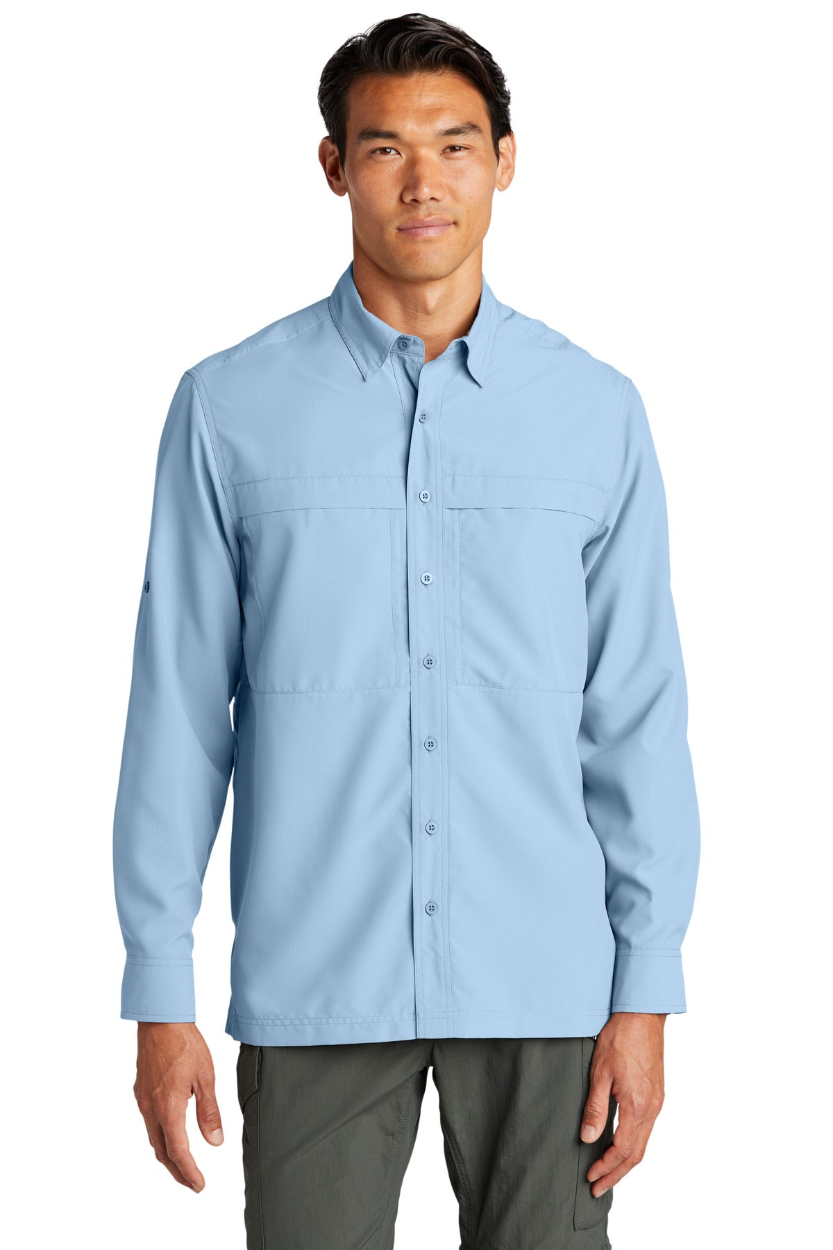 Port Authority Long Sleeve UV Daybreak Shirt - Light Blue