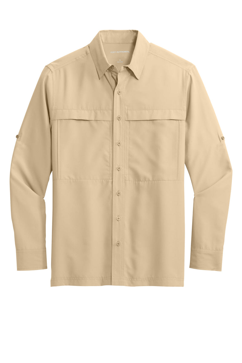 Port Authority Long Sleeve UV Daybreak Shirt - Oat