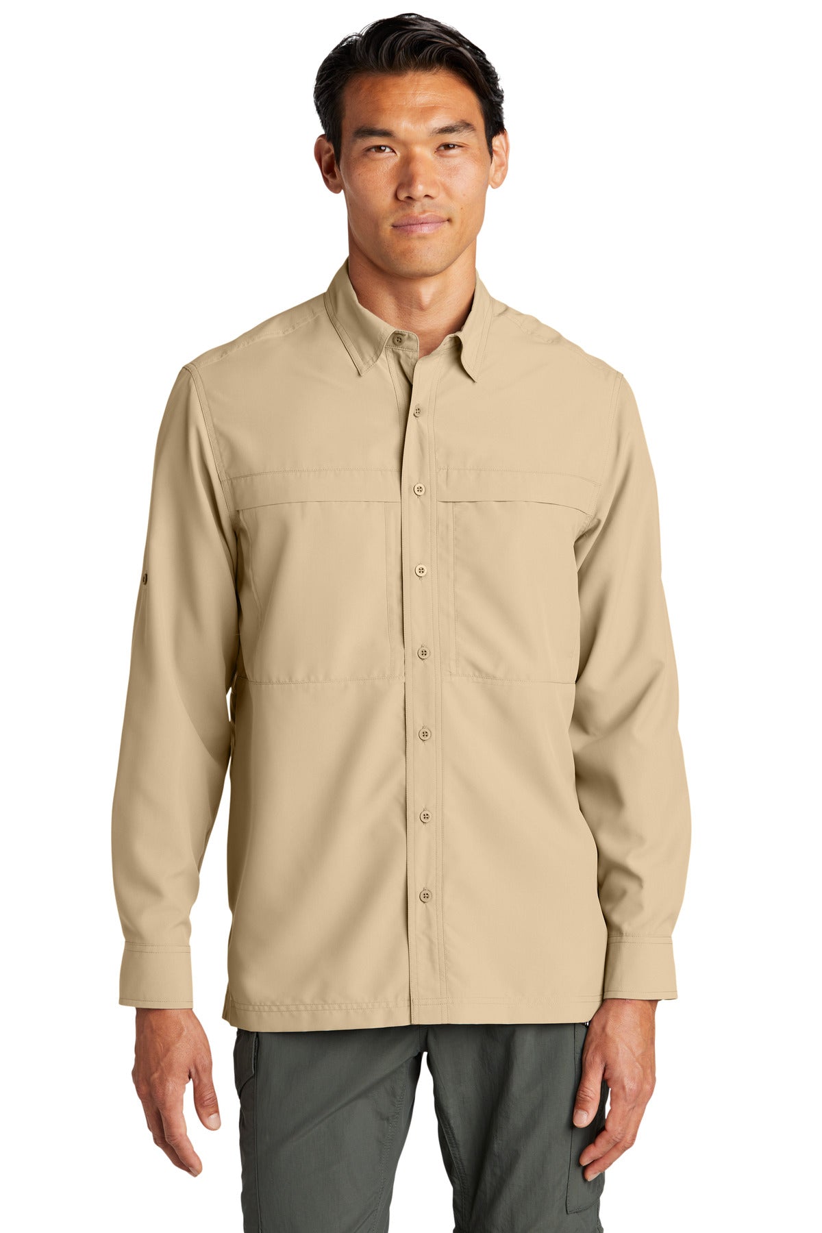 Port Authority Long Sleeve UV Daybreak Shirt - Oat