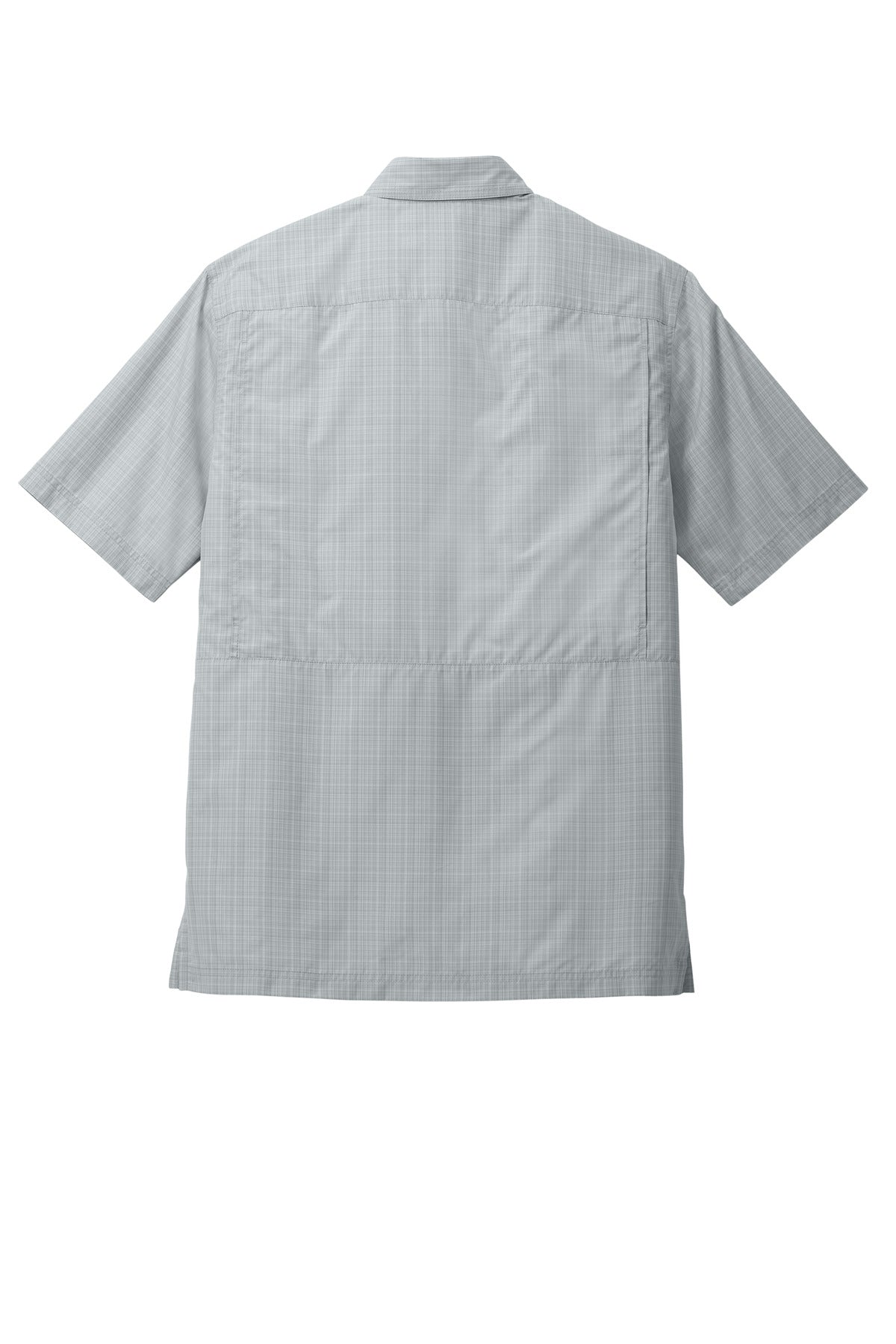 Port Authority Short Sleeve UV Daybreak Shirt - Silver/ Gusty Grey Crosshatch Plaid