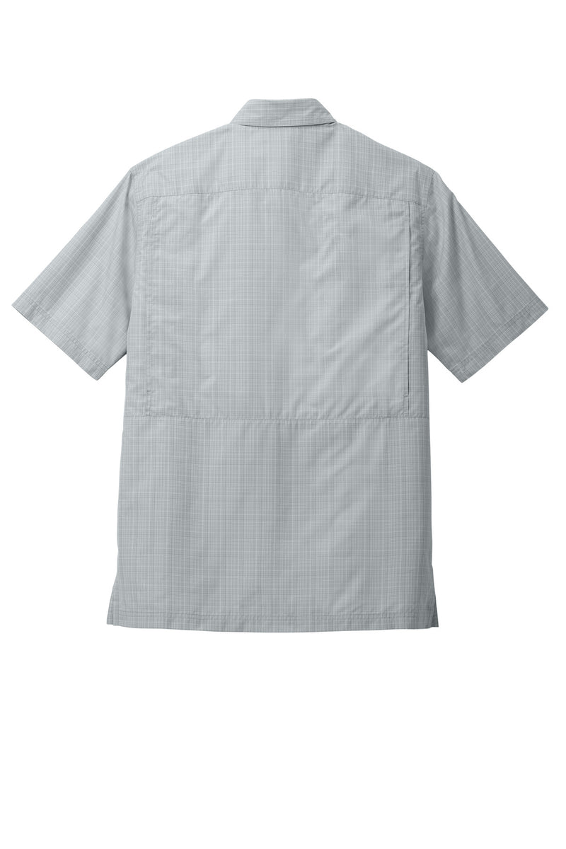 Port Authority Short Sleeve UV Daybreak Shirt - Silver/ Gusty Grey Crosshatch Plaid