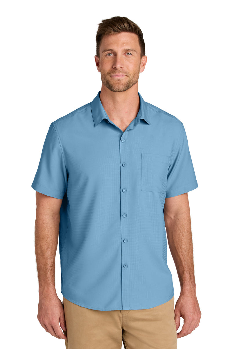 Port Authority Short Sleeve UV Dockside Shirt - Carolina Blue