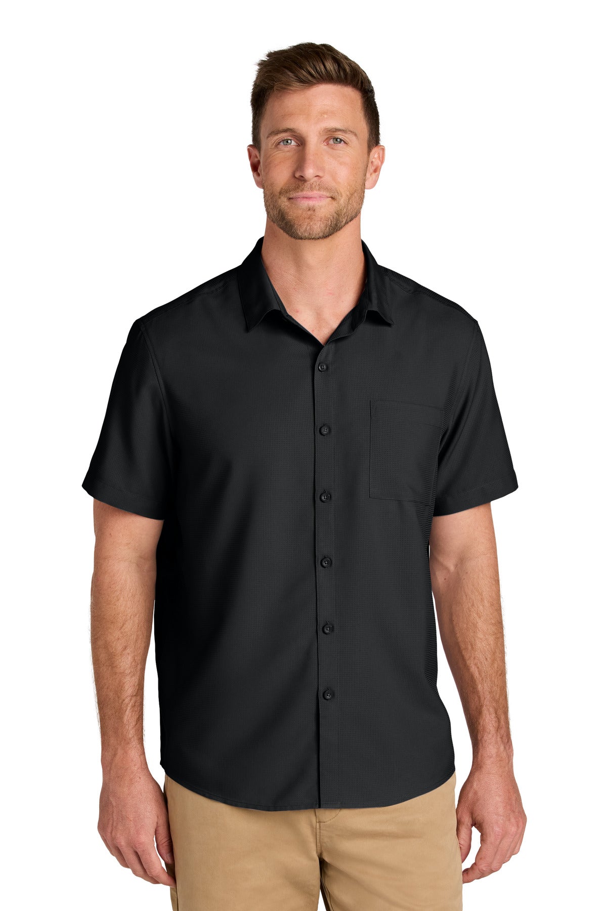 Port Authority Short Sleeve UV Dockside Shirt - Deep Black