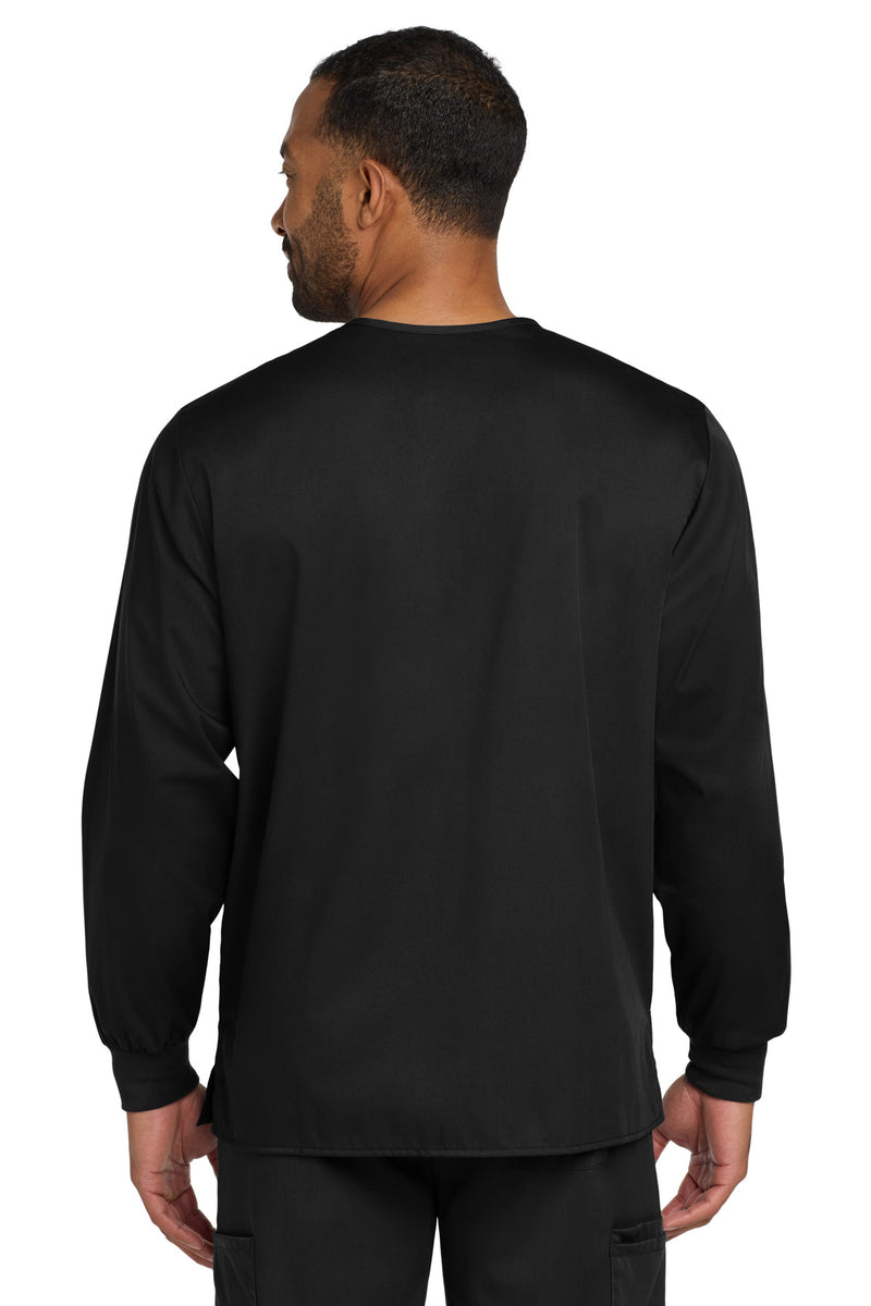 Wink Unisex WorkFlex Snap-Front Scrub Jacket - Black