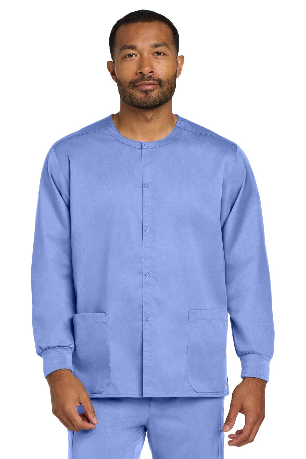 Wink Unisex WorkFlex Snap-Front Scrub Jacket - Ceil Blue