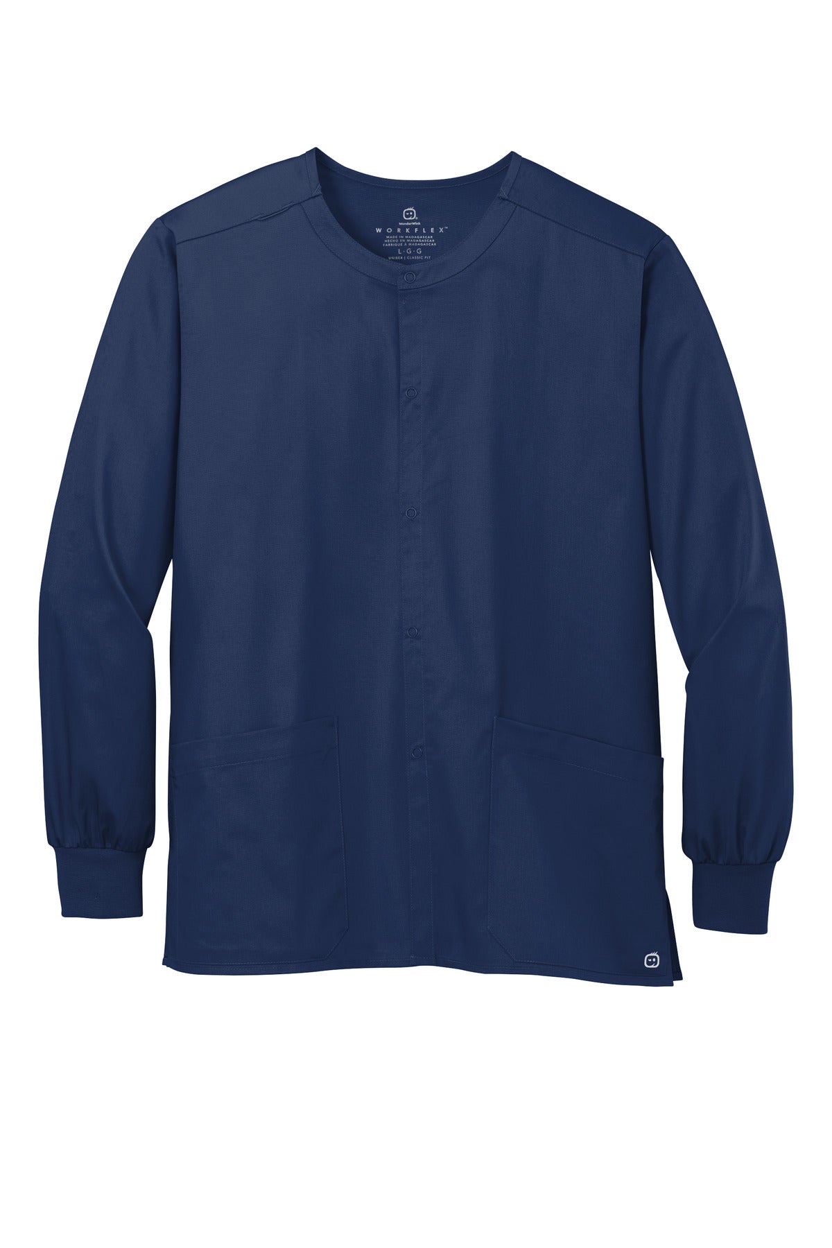 Wink Unisex WorkFlex Snap-Front Scrub Jacket - Navy