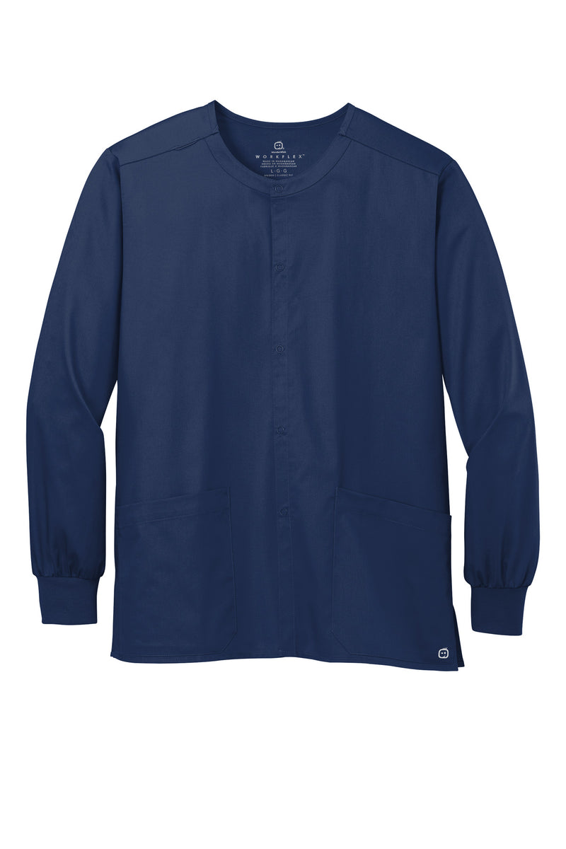 Wink Unisex WorkFlex Snap-Front Scrub Jacket - Navy