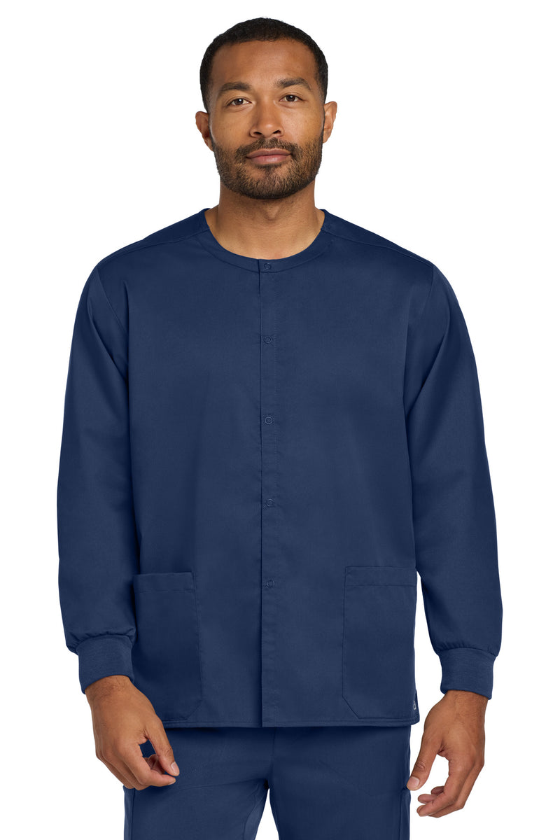 Wink Unisex WorkFlex Snap-Front Scrub Jacket - Navy