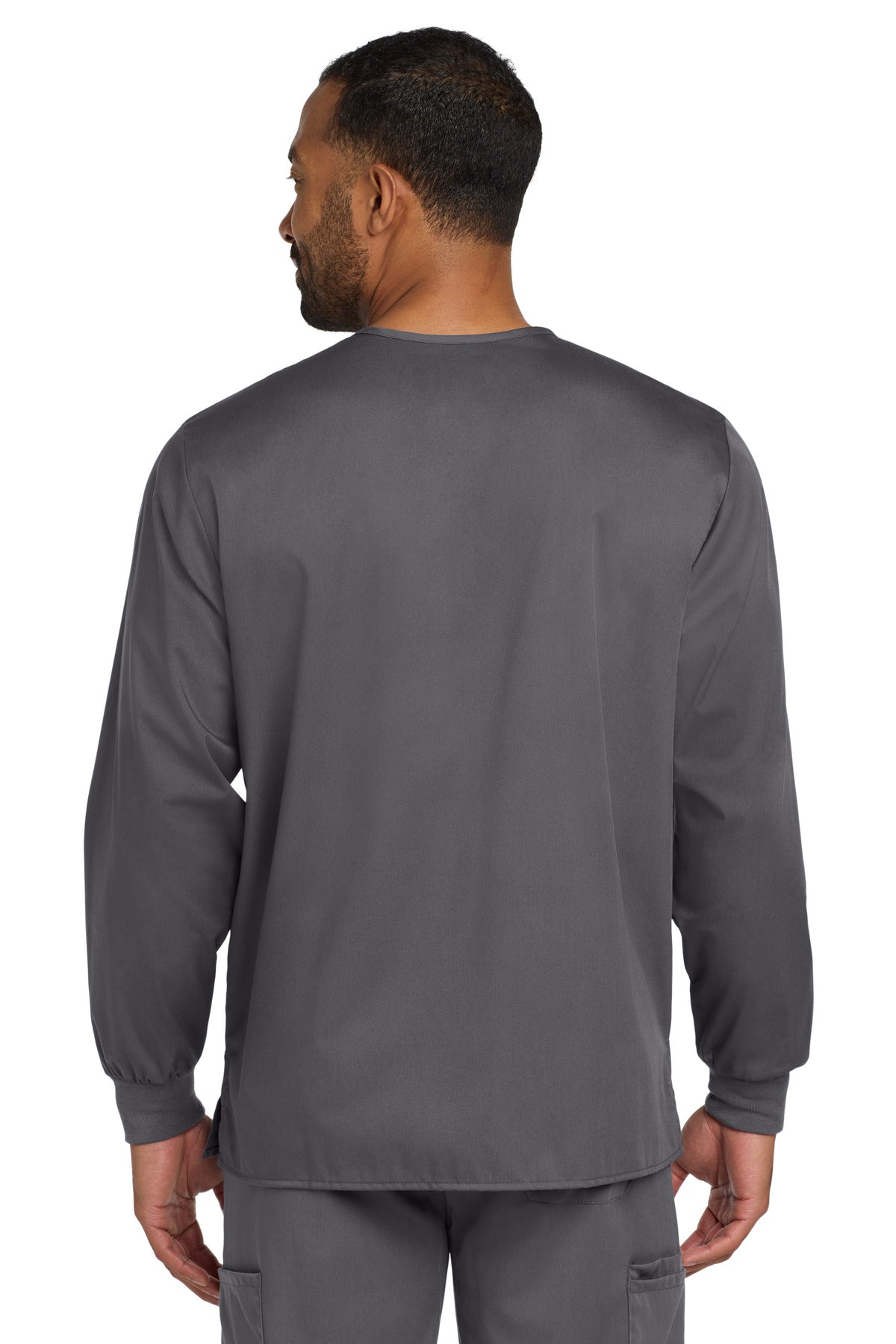 Wink Unisex WorkFlex Snap-Front Scrub Jacket - Pewter