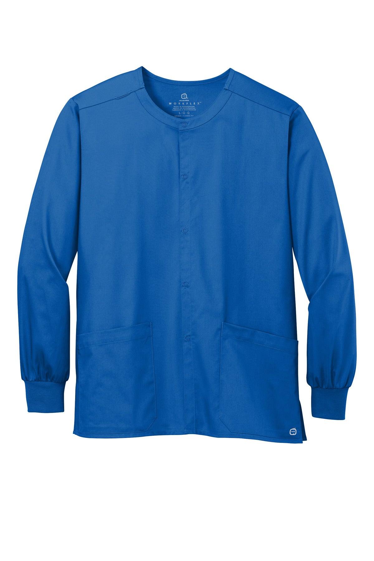 Wink Unisex WorkFlex Snap-Front Scrub Jacket - Royal