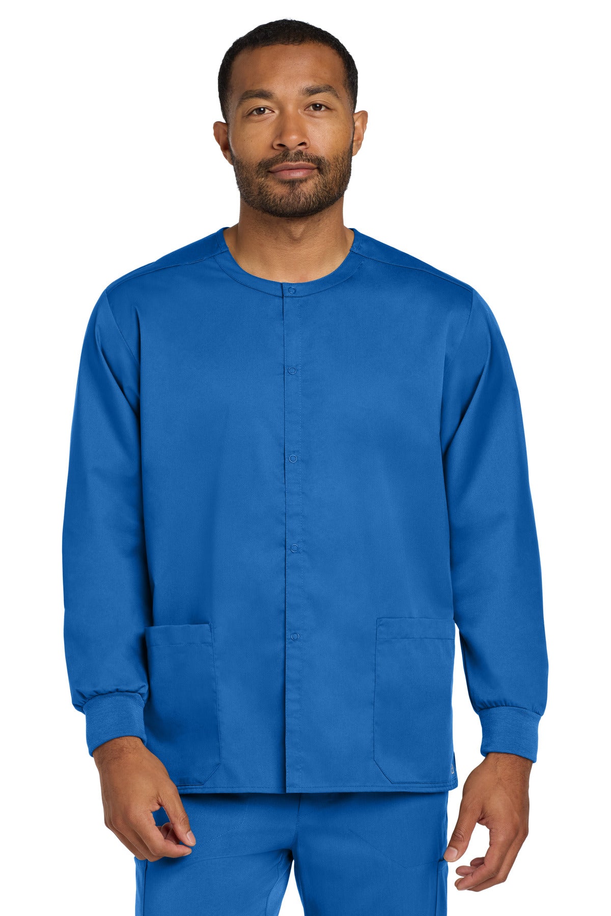 Wink Unisex WorkFlex Snap-Front Scrub Jacket - Royal