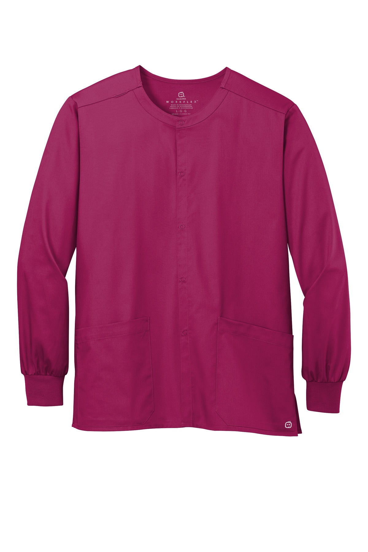 Wink Unisex WorkFlex Snap-Front Scrub Jacket - Wine