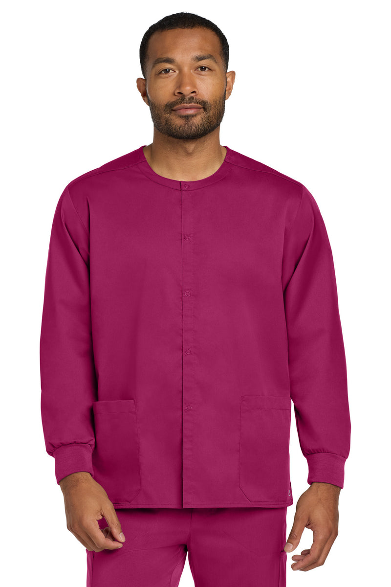 Wink Unisex WorkFlex Snap-Front Scrub Jacket - Wine