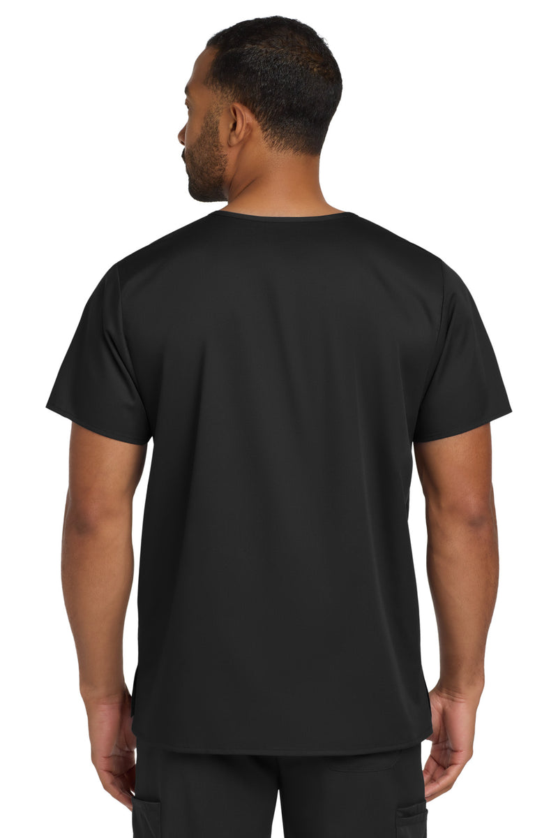Wink Unisex WorkFlex Chest Pocket V-Neck Top - Black