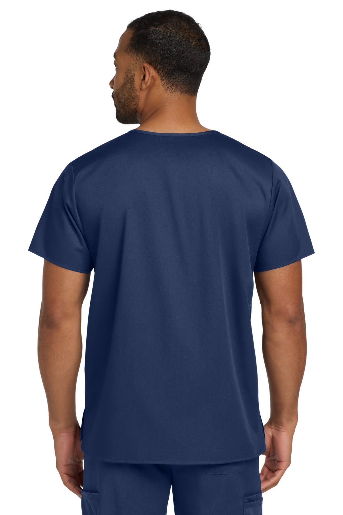 Wink Unisex WorkFlex Chest Pocket V-Neck Top - Navy