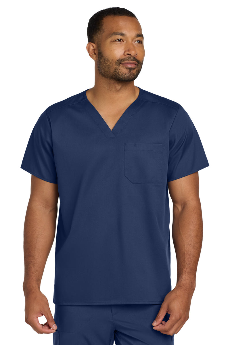 Wink Unisex WorkFlex Chest Pocket V-Neck Top - Navy