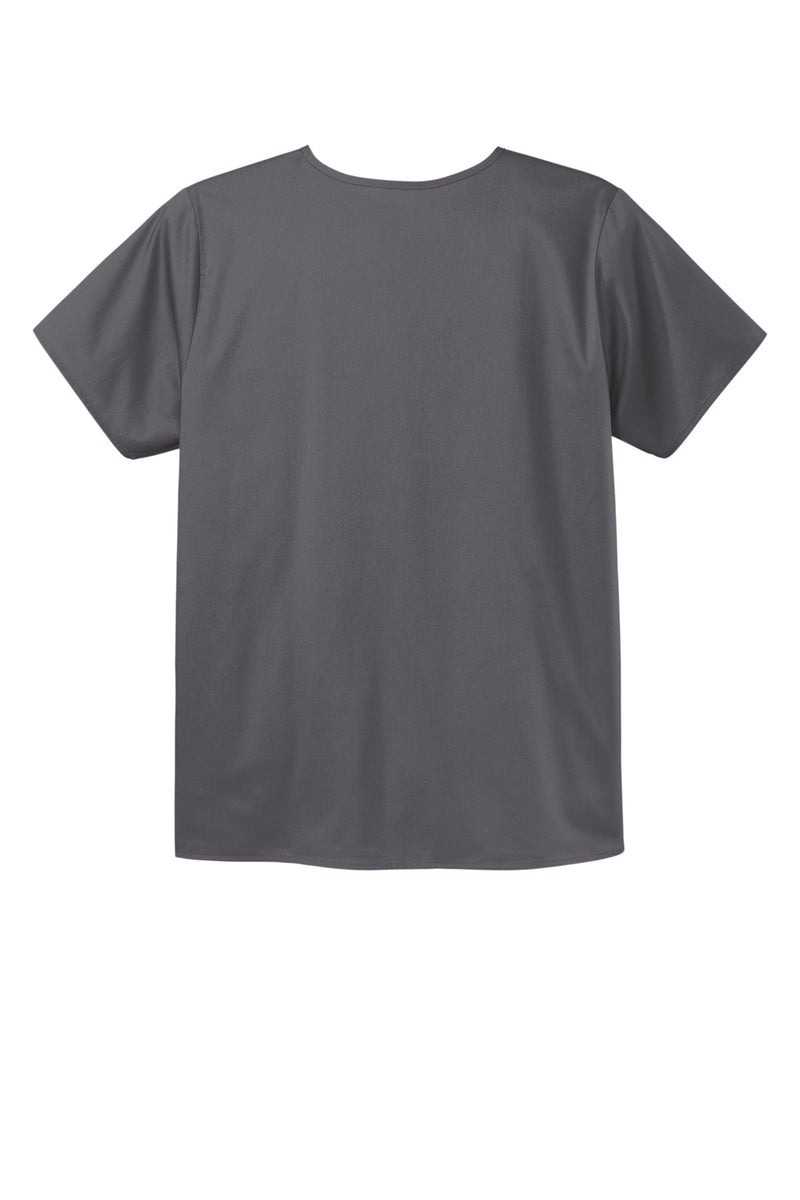 Wink Unisex WorkFlex Chest Pocket V-Neck Top - Pewter