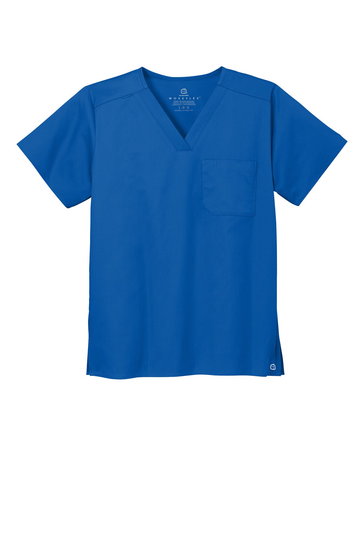 Wink Unisex WorkFlex Chest Pocket V-Neck Top - Royal