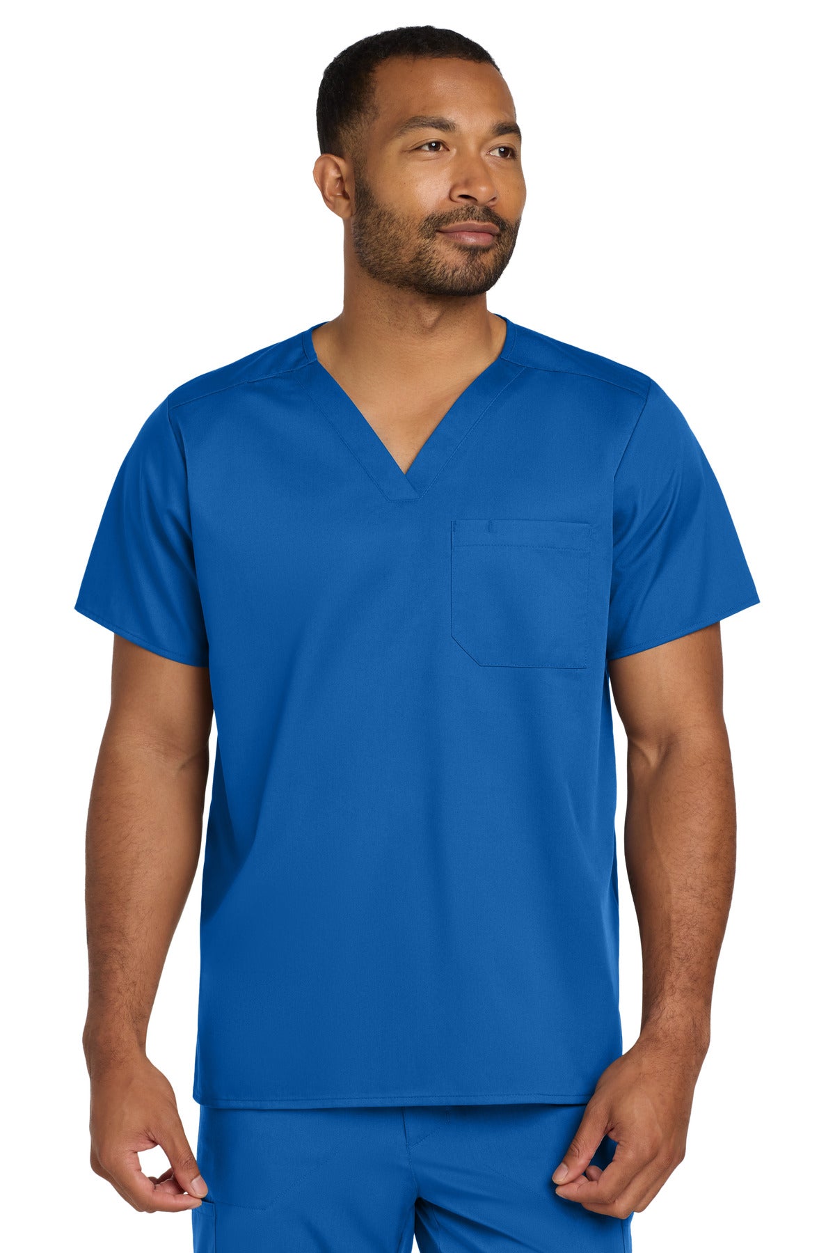 Wink Unisex WorkFlex Chest Pocket V-Neck Top - Royal