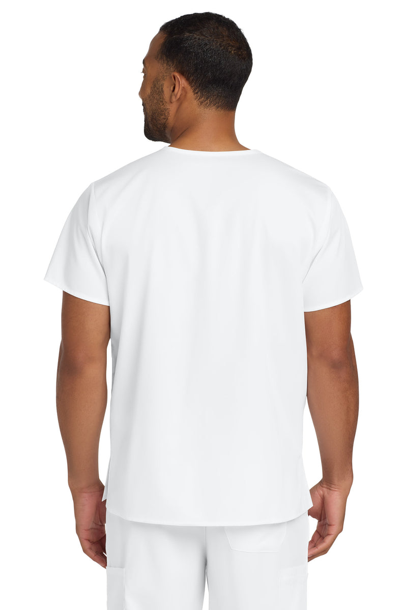 Wink Unisex WorkFlex Chest Pocket V-Neck Top - White