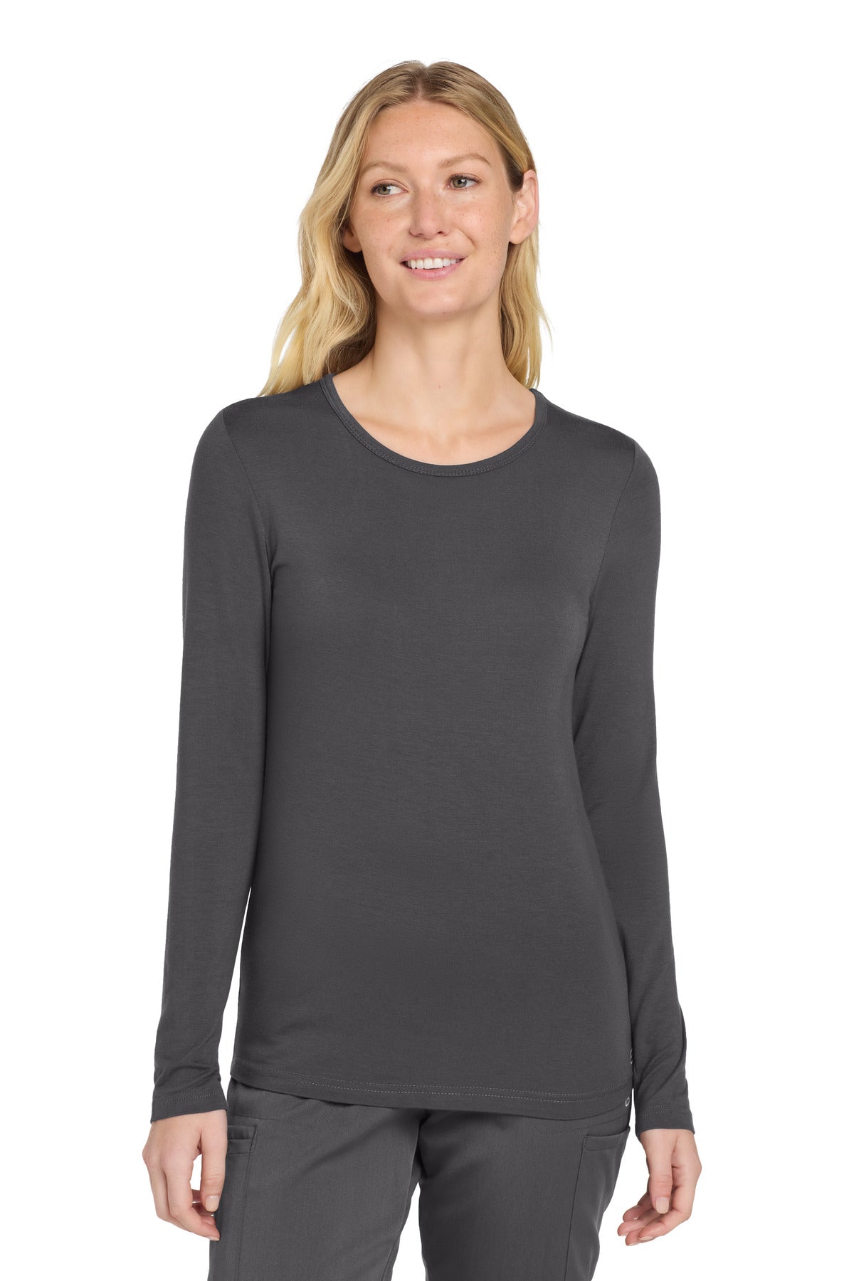 Wink Women's Long Sleeve Layer Tee - Pewter