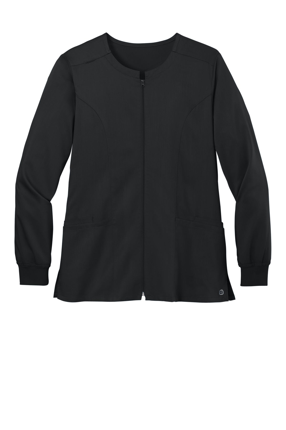 Wink Women's Premiere Flex Full-Zip Scrub Jacket - Black