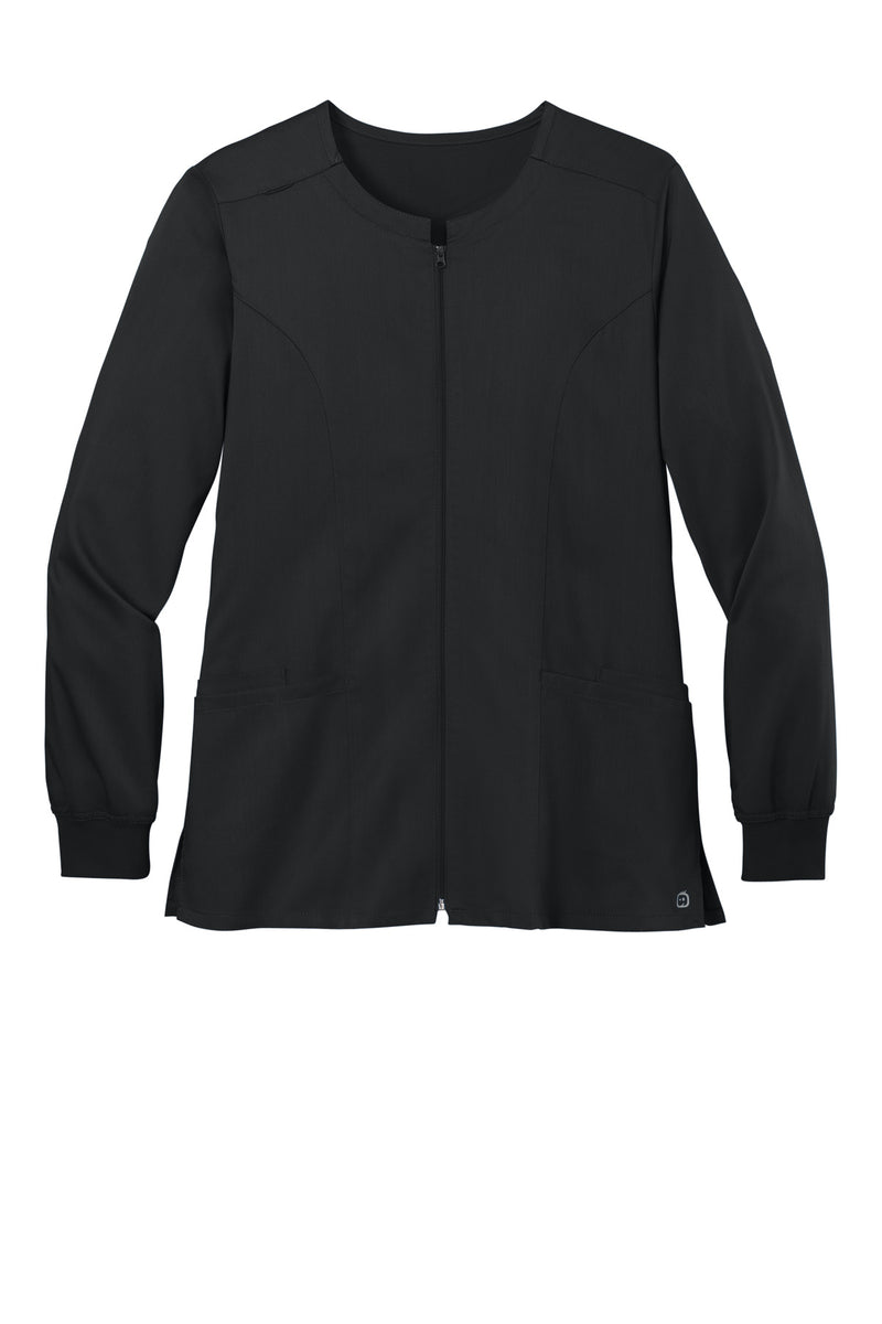 Wink Women's Premiere Flex Full-Zip Scrub Jacket - Black