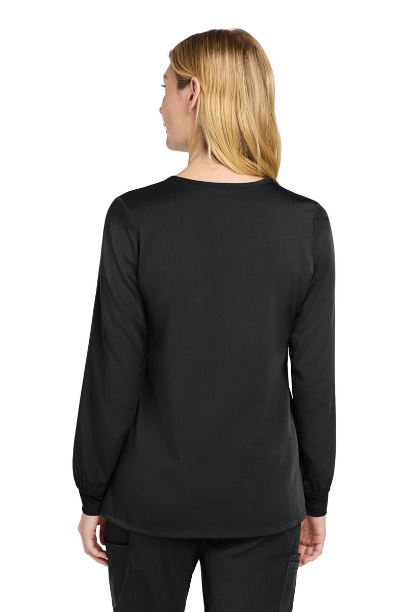 Wink Women's Premiere Flex Full-Zip Scrub Jacket - Black