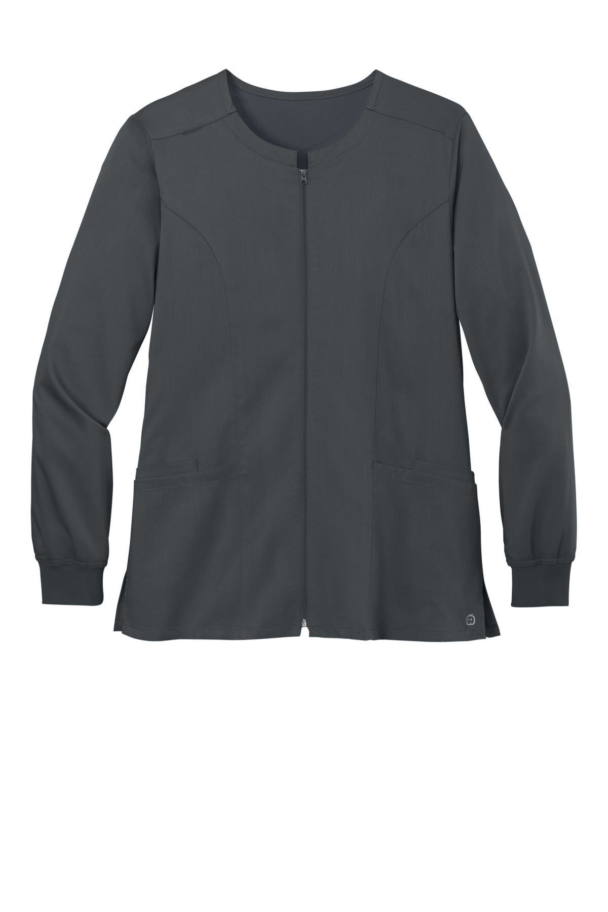 Wink Women's Premiere Flex Full-Zip Scrub Jacket - Pewter