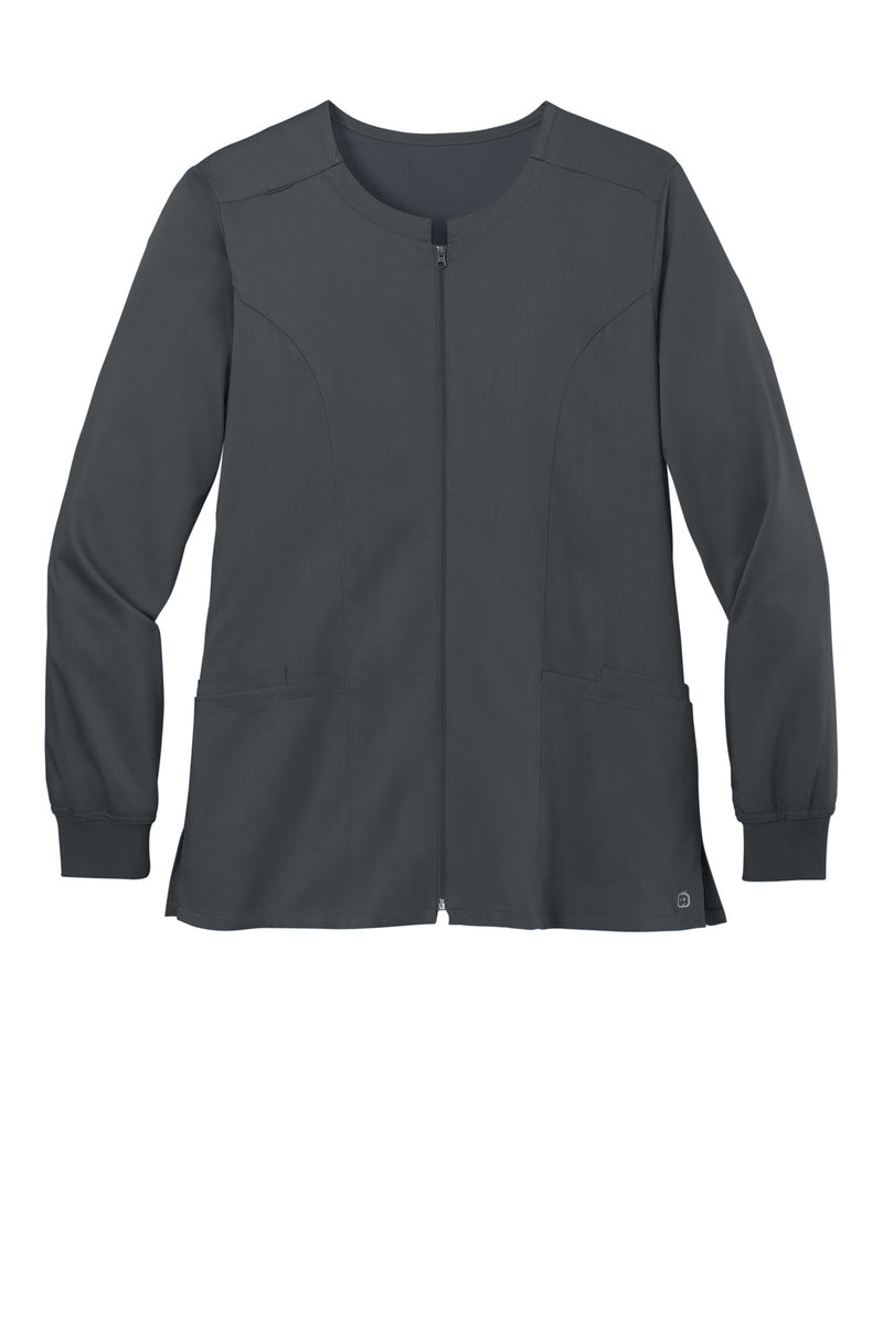 Wink Women's Premiere Flex Full-Zip Scrub Jacket - Pewter