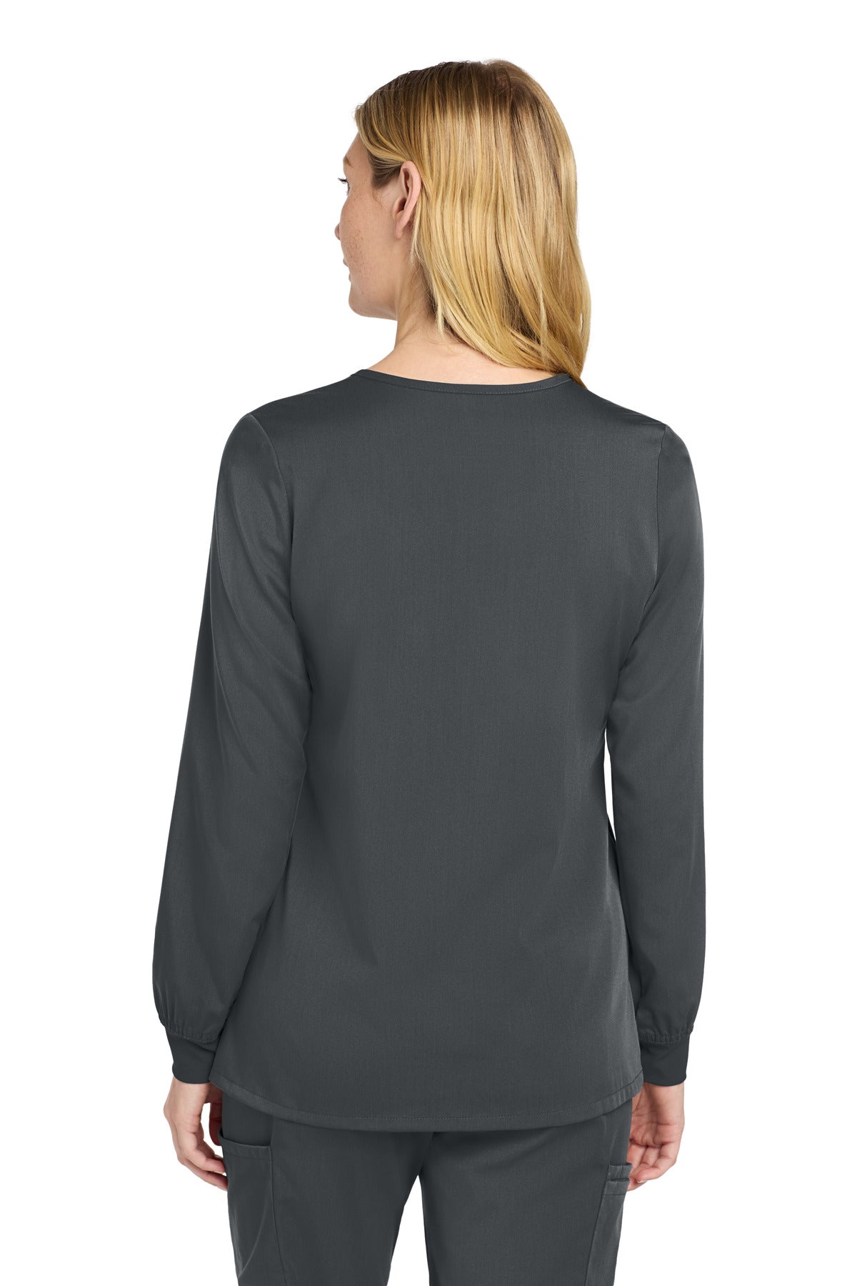 Wink Women's Premiere Flex Full-Zip Scrub Jacket - Pewter