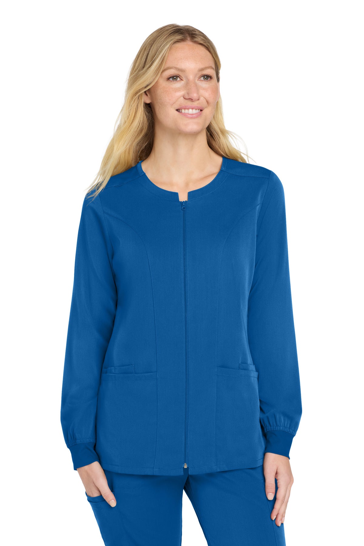 Wink Women's Premiere Flex Full-Zip Scrub Jacket - Royal