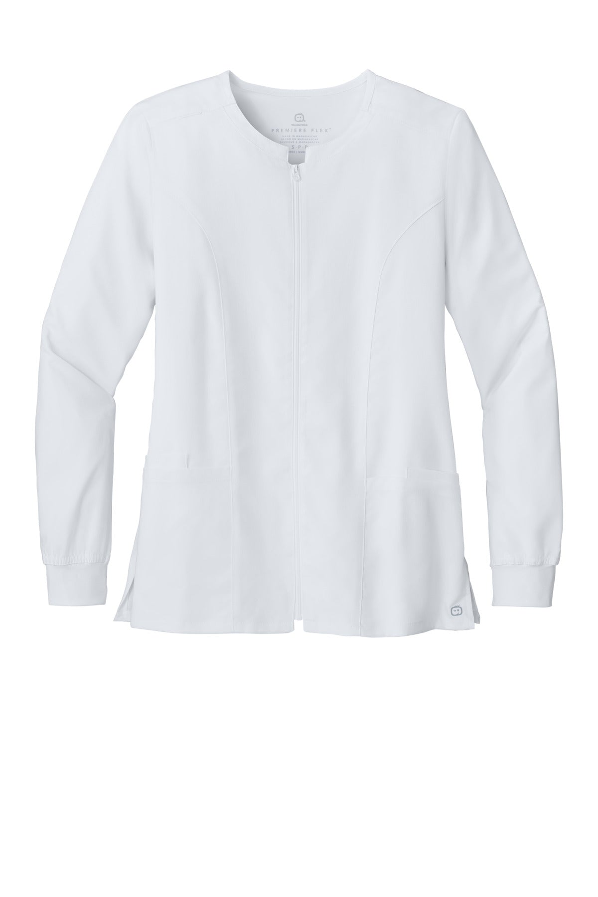 Wink Women's Premiere Flex Full-Zip Scrub Jacket - White