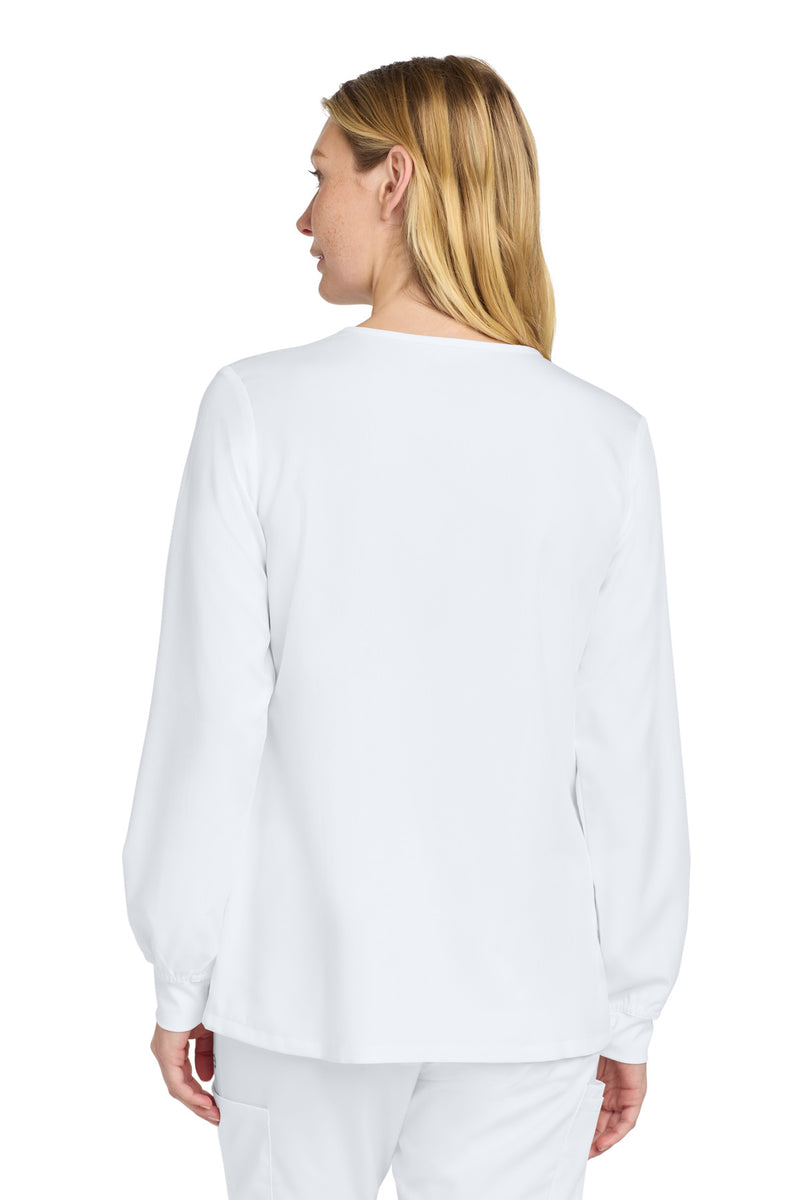 Wink Women's Premiere Flex Full-Zip Scrub Jacket - White