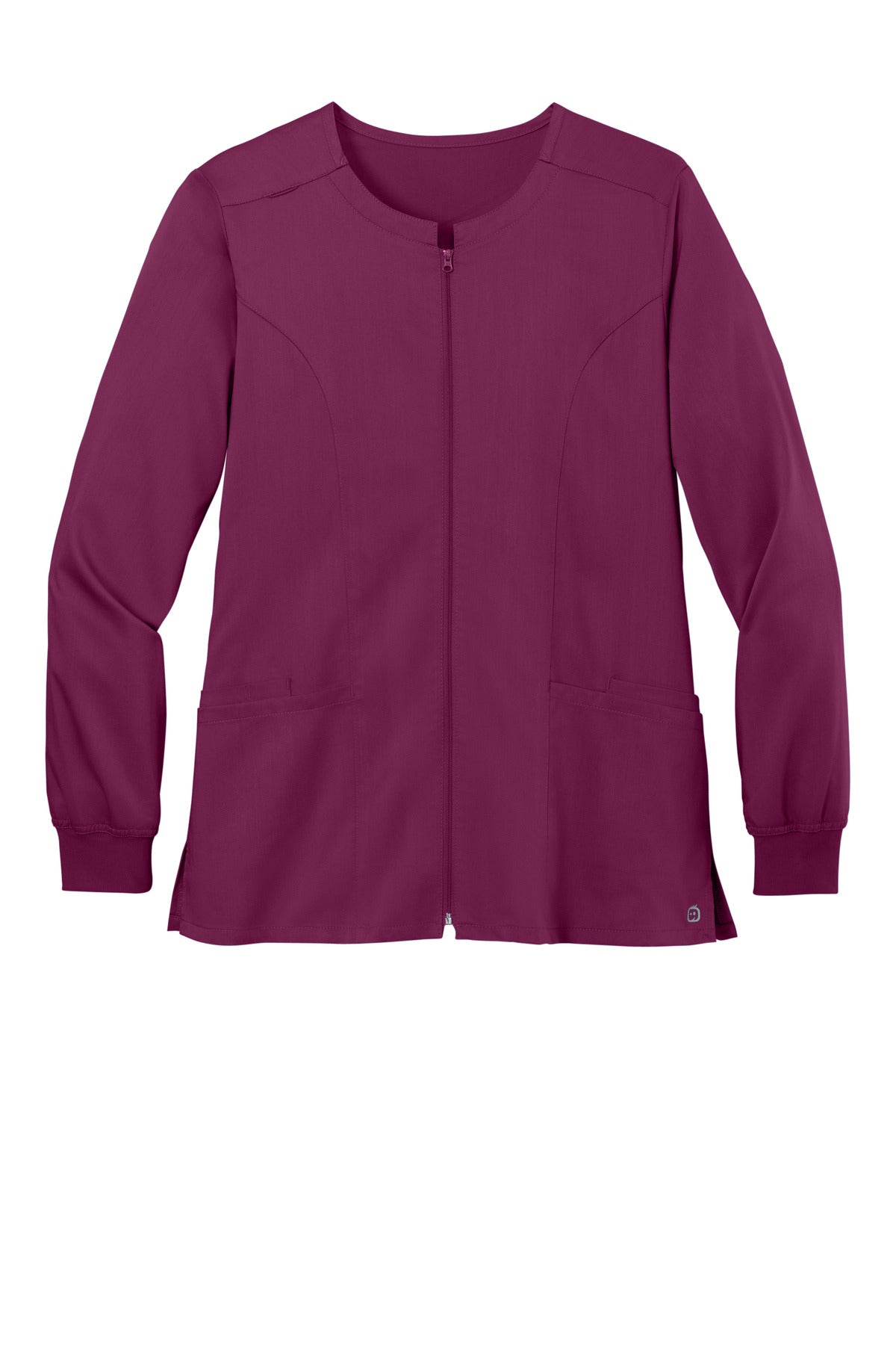 Wink Women's Premiere Flex Full-Zip Scrub Jacket - Wine
