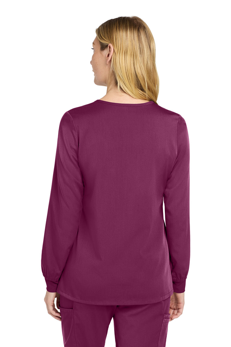Wink Women's Premiere Flex Full-Zip Scrub Jacket - Wine