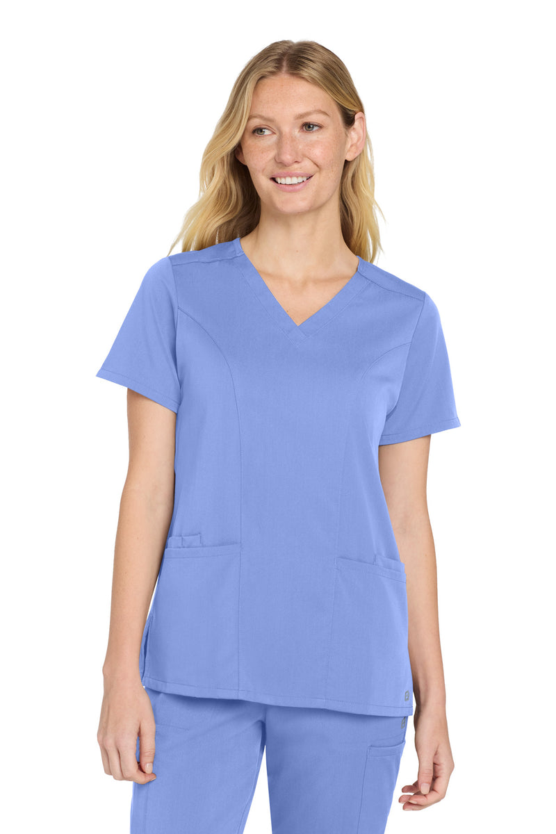 Wink Women's Premiere Flex V-Neck Top - Ceil Blue