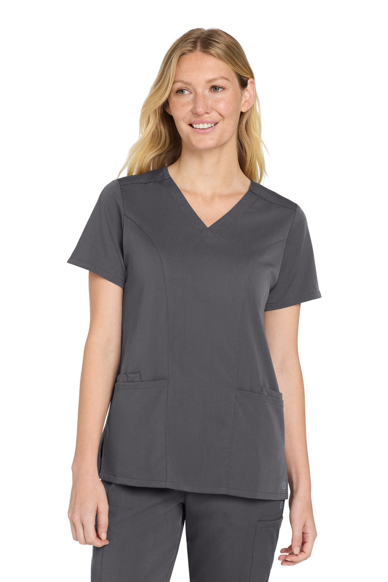 Wink Women's Premiere Flex V-Neck Top - Pewter