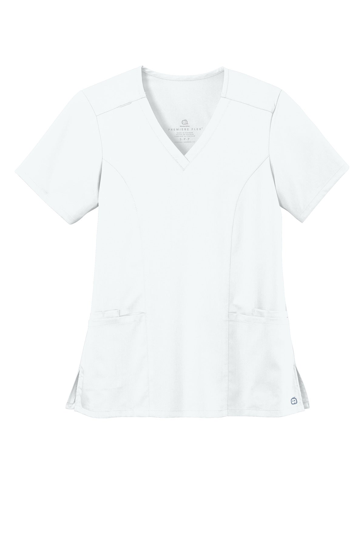 Wink Women's Premiere Flex V-Neck Top - White