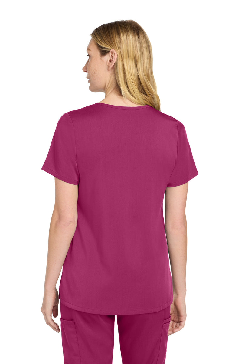 Wink Women's Premiere Flex V-Neck Top - Wine