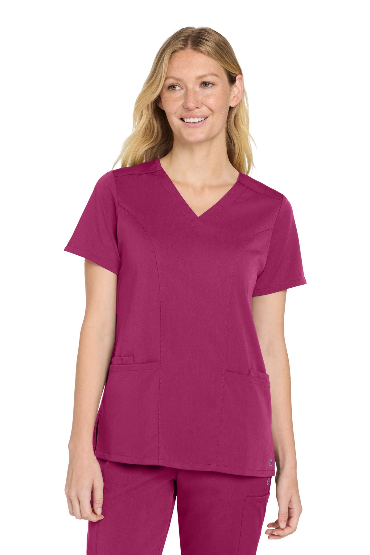 Wink Women's Premiere Flex V-Neck Top - Wine