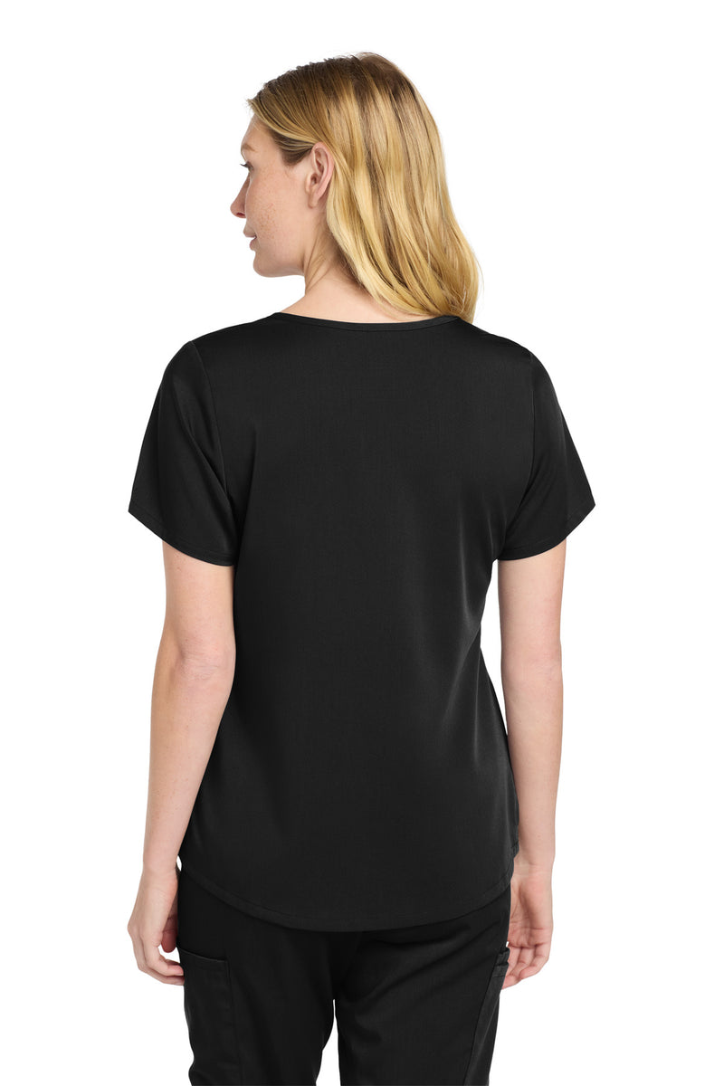 Wink Women's Premiere Flex Mock Wrap Top - Black