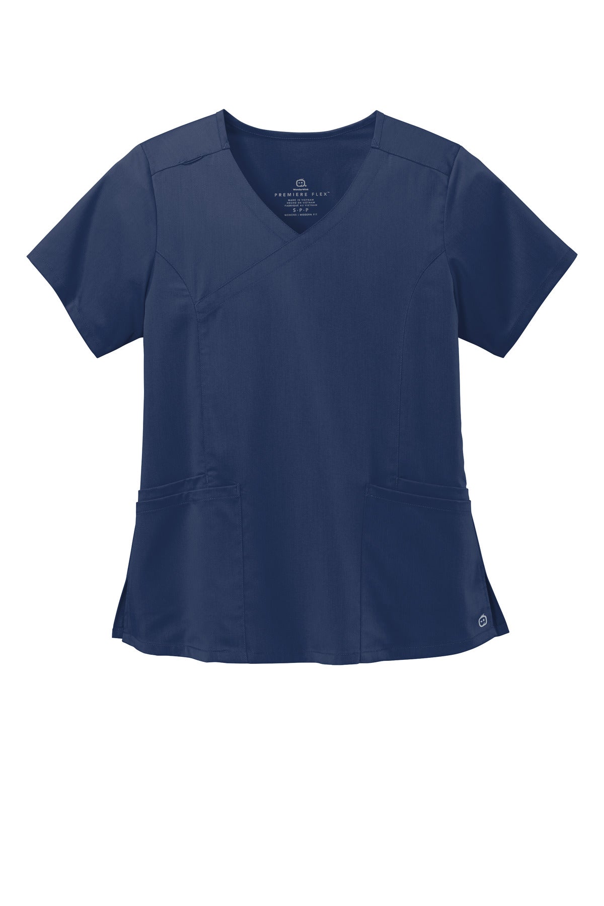 Wink Women's Premiere Flex Mock Wrap Top - Navy
