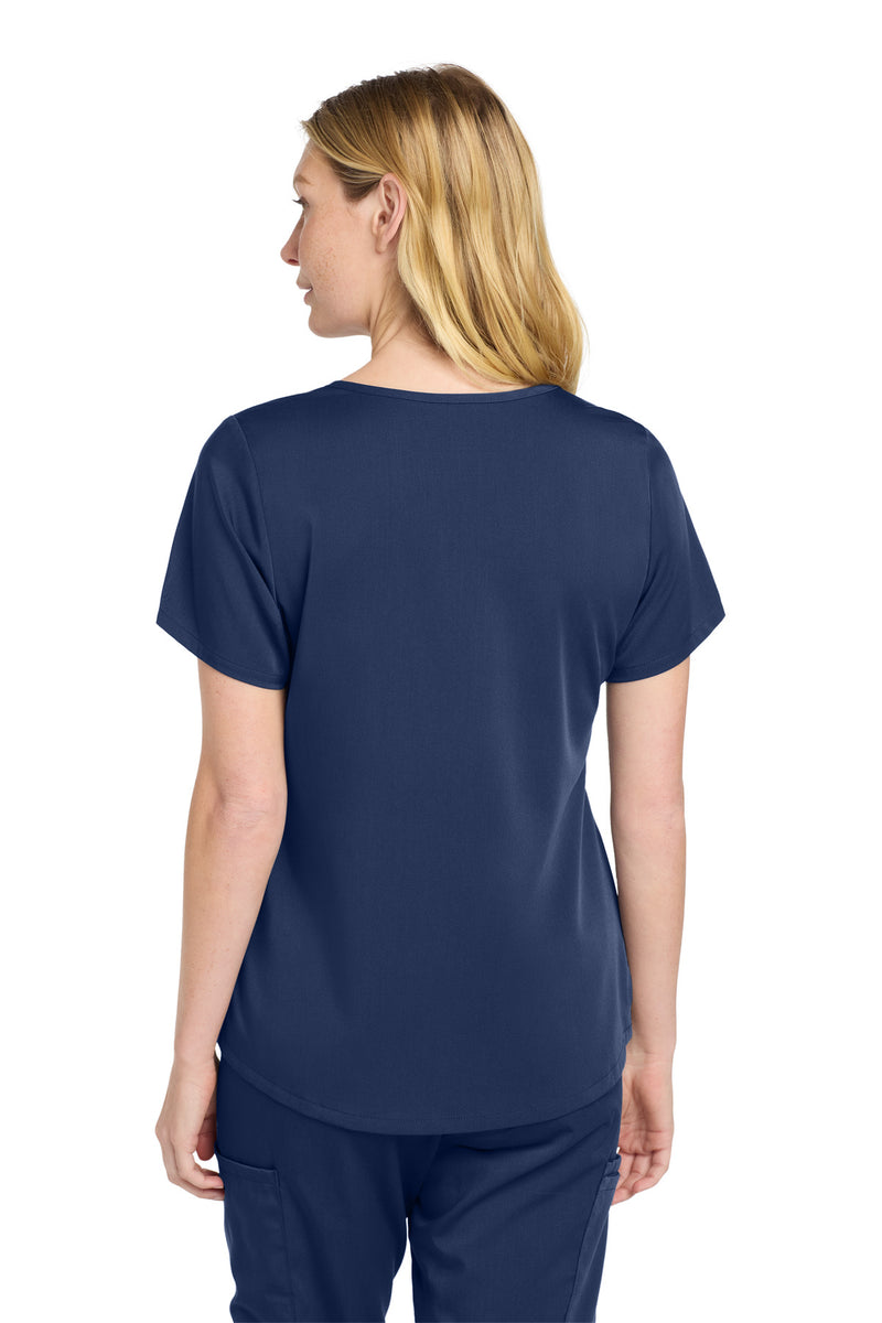 Wink Women's Premiere Flex Mock Wrap Top - Navy
