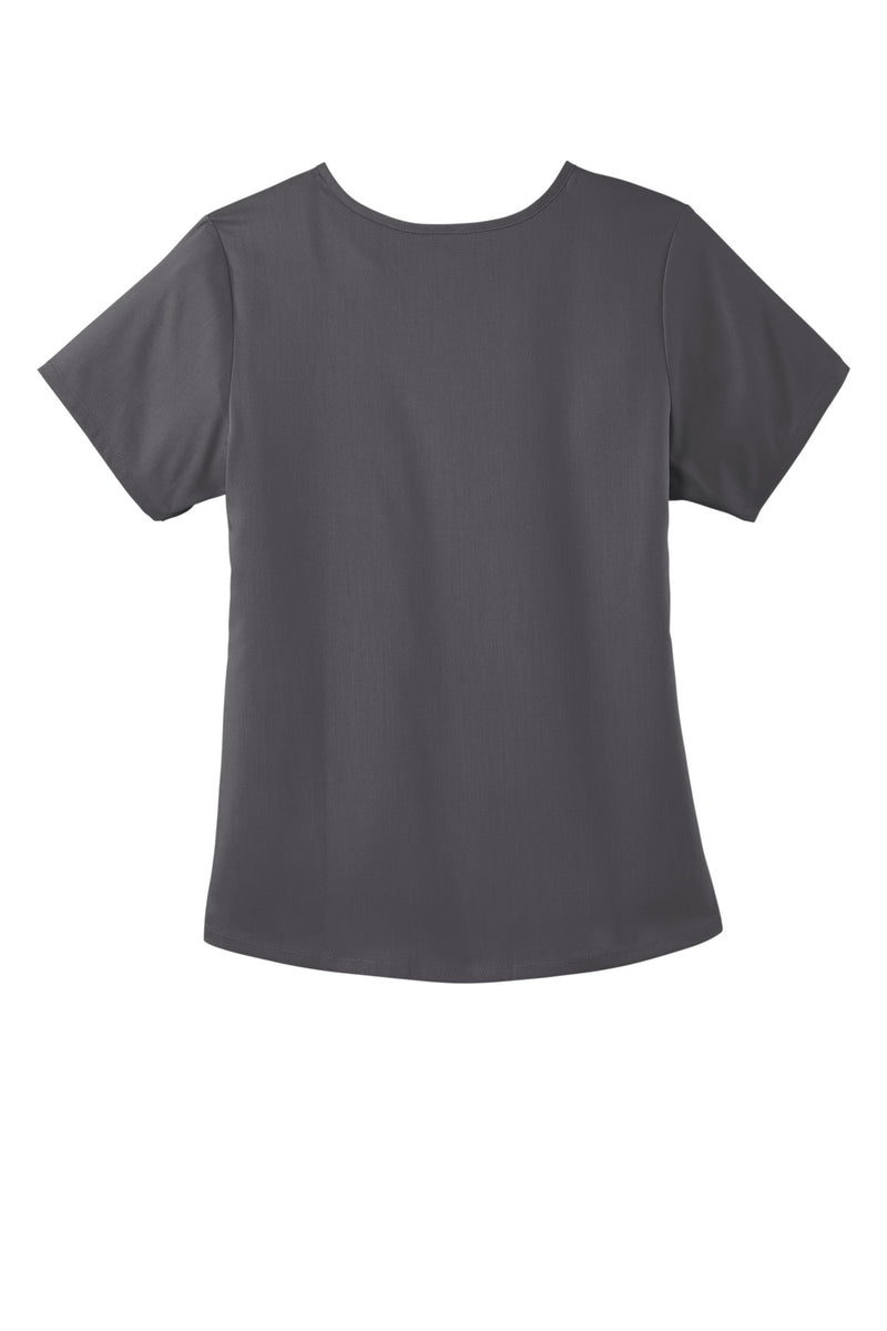 Wink Women's Premiere Flex Mock Wrap Top - Pewter
