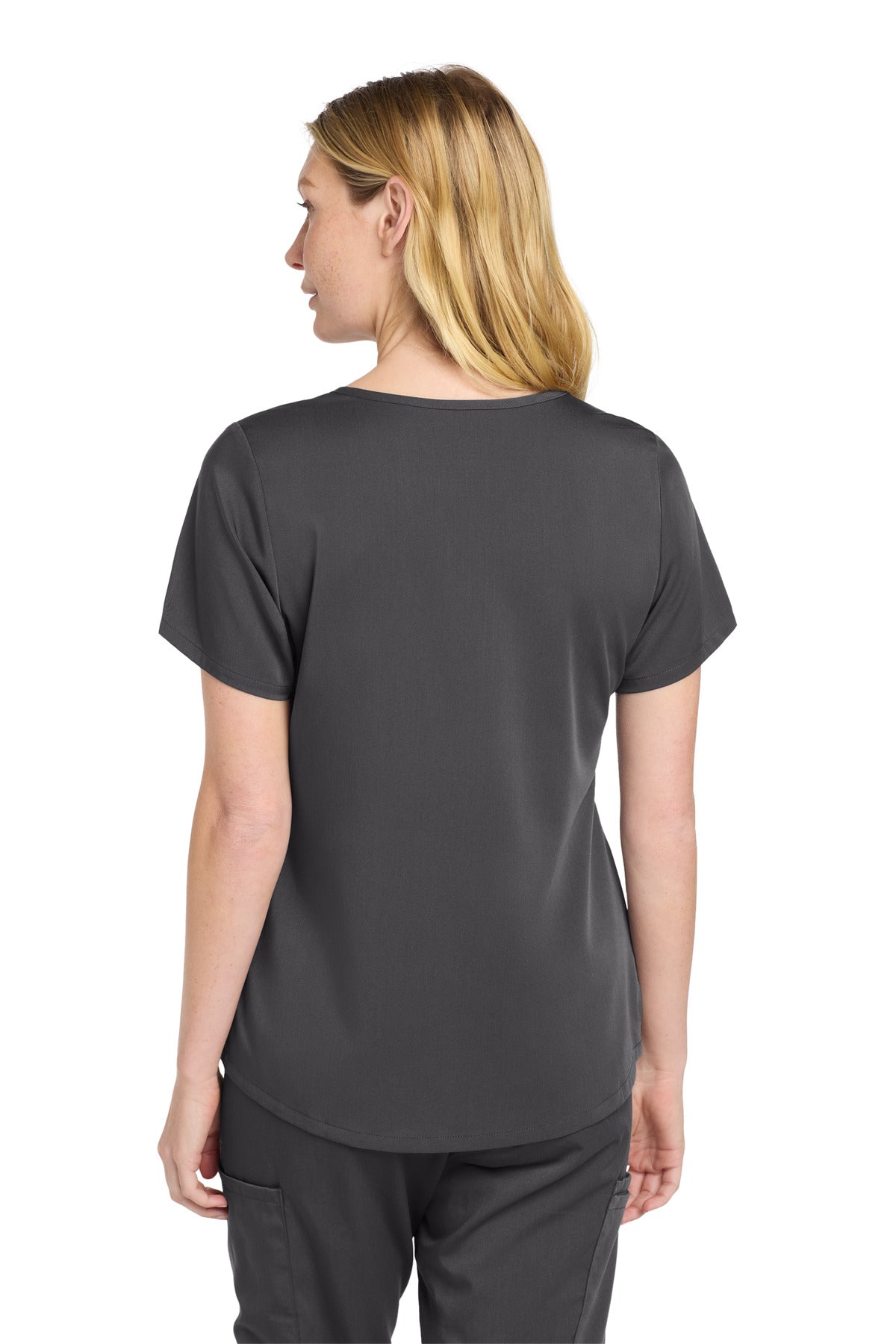 Wink Women's Premiere Flex Mock Wrap Top - Pewter