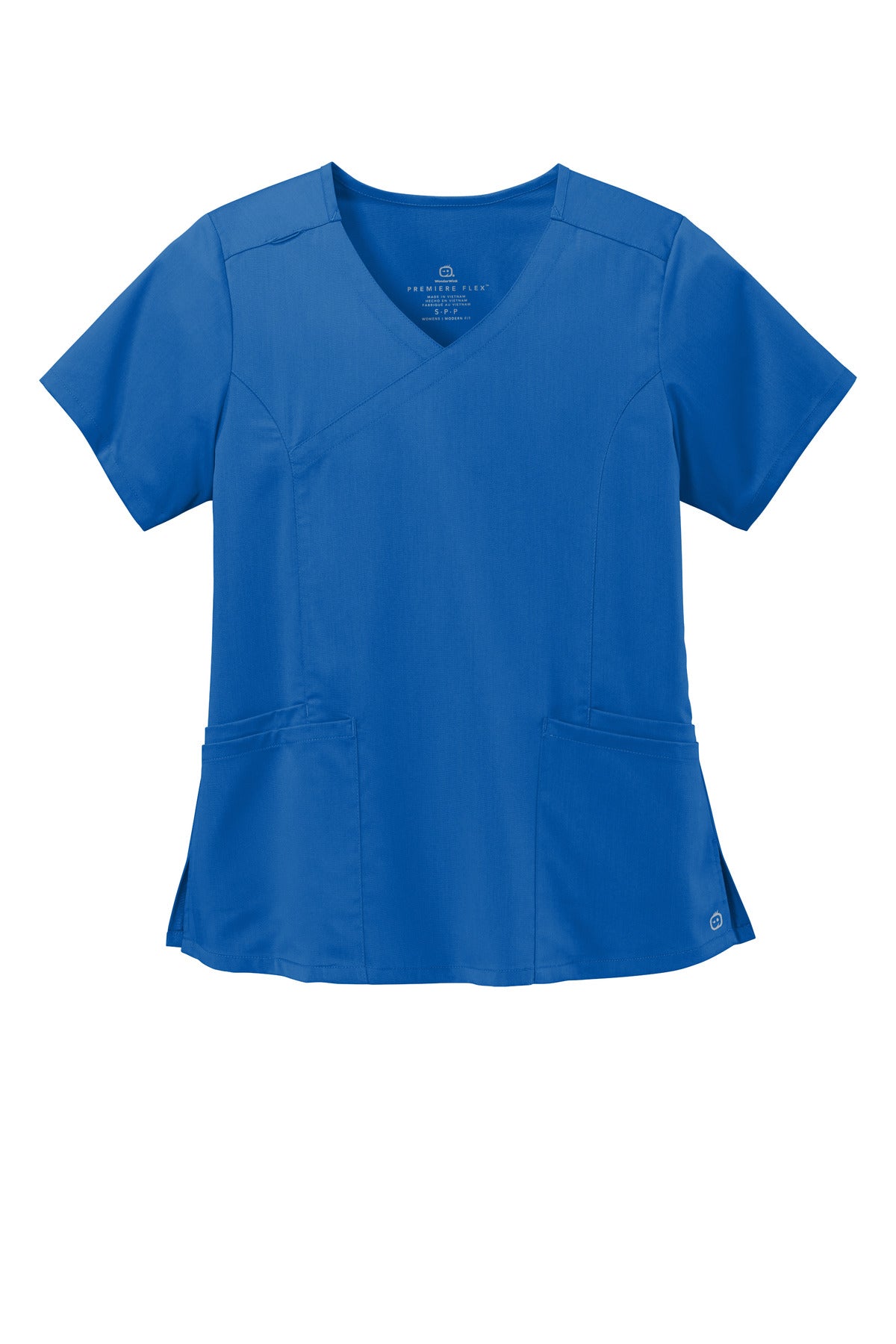 Wink Women's Premiere Flex Mock Wrap Top - Royal
